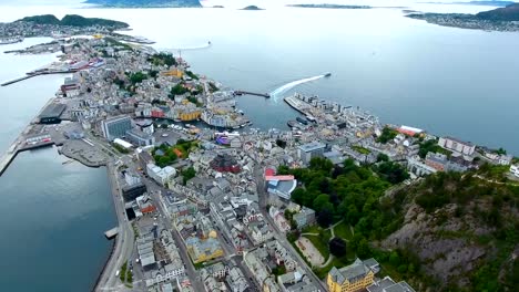 City-of-Alesund-Norway-Aerial-footage