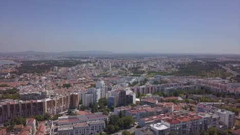 Portugal-día-soleado-tiempo-Lisboa-paisaje-aéreo-panorama-4k