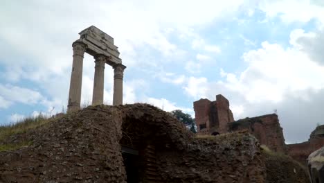 The-hill-where-the-temple-of-Castor-and-Pollux-is-located-in-Rome-in-Italy