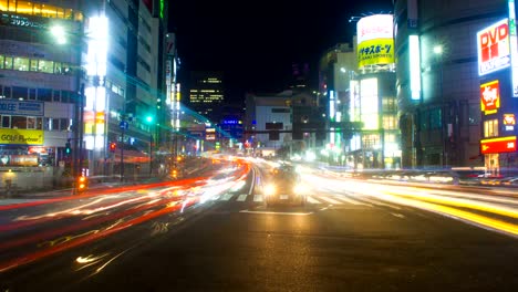 Nightlapse-near-Meiji-ave.-at-Shinjuku-wide-shot