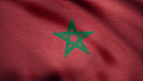 Animación-que-agita-la-bandera-de-Marruecos.-Bandera-de-Marruecos-en-el-viento