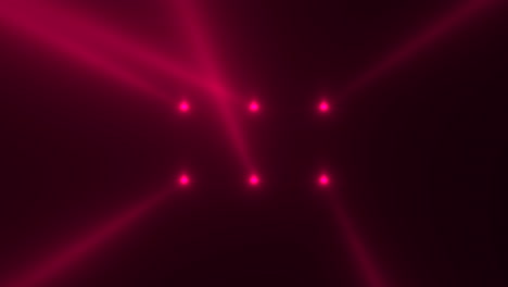 Leuchtende-Neonrote-Scheinwerferstrahlen-Auf-Der-Disco-Bühne