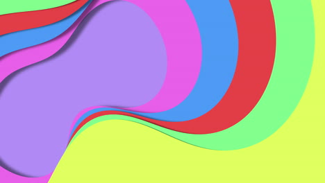 Rainbow-plastic-paper-cut-waves-pattern