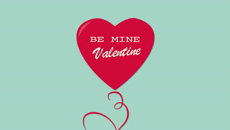 Be-Mine-Valentine-with-flying-red-heart-balloon