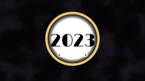2023-Mit-Goldenem-Kreis-Auf-Schwarzem-Farbverlauf