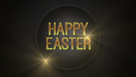 Happy-Easter-text-with-fly-glitters-on-black-gradient