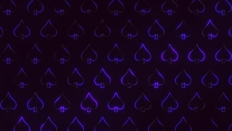 Neon-spades-card-pattern-in-rows