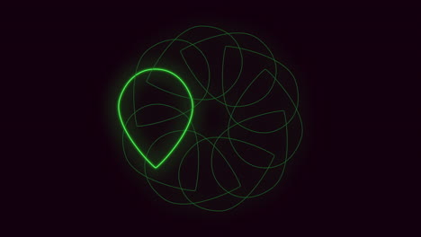 Green-summer-neon-leafs-in-circle