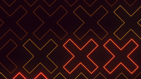 Nightclub-crosses-pattern-with-neon-red-light