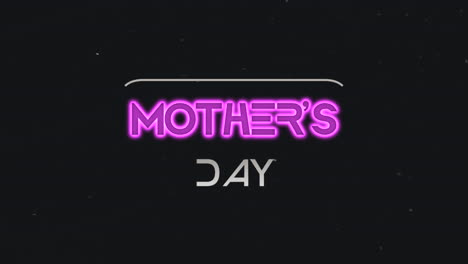 Mother-Day-with-neon-pink-color-in-dark-galaxy