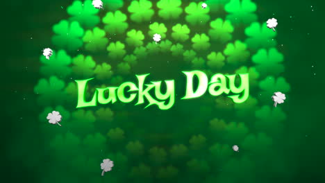 Lucky-Day-with-Irish-green-shamrocks-on-in-night-sky