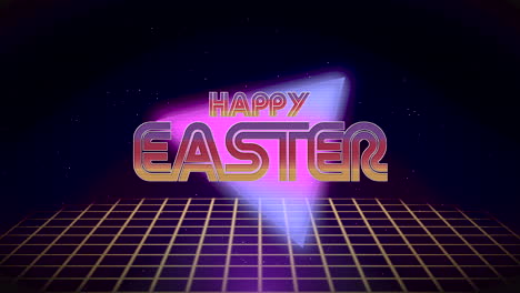 Happy-Easter-with-retro-grid-in-galaxy