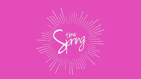 Spring-Time-with-retro-lines-on-modern-pink-gradient