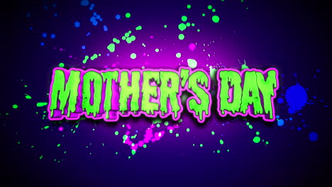 Mother-Day-on-grunge-texture-with-colorful-spray-splashes