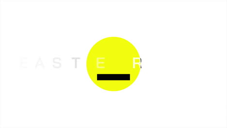 Happy-Easter-text-with-yellow-circle-on-white-gradient