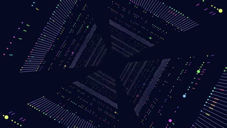 Futuristic-tunnel-in-galaxy-from-dots-and-lines-in-squares-from-rainbow-color