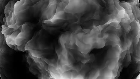 Flowing-dark-mystical-black-smoke-on-black-space