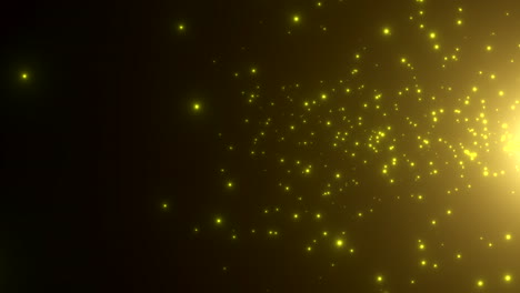 Cinematic-yellow-stars-fields-and-fly-glitters-in-galaxy