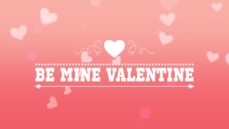 Be-Mine-Valentine-with-arrow-and-flying-hearts-on-red-gradient