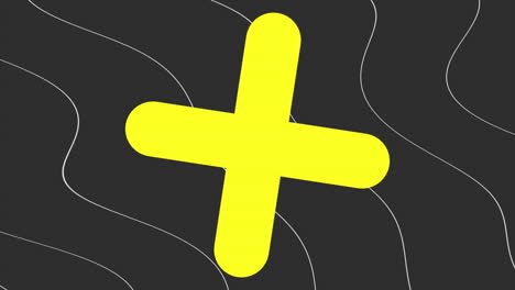 Yellow-cross-on-white-waves-pattern-with-black-gradient