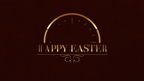 Happy-Easter-text-with-gold-clock-on-black-gradient