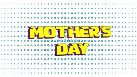 Cartoon-Mothers-Day-text-on-fashion-dots-pattern