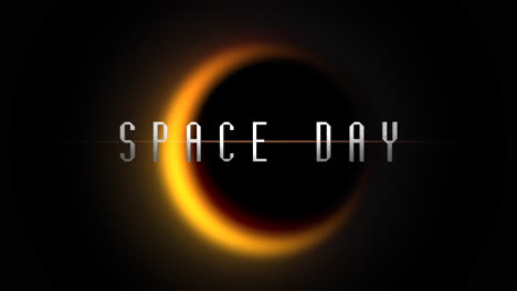Día-Espacial-Con-Luz-Amarilla-Del-Planeta-Negro-En-Galaxia