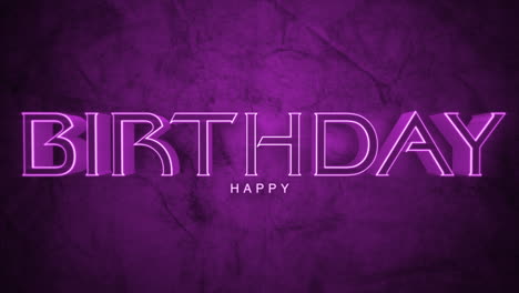 Texto-Monocromático-De-Feliz-Cumpleaños-En-Degradado-Púrpura-Oscuro