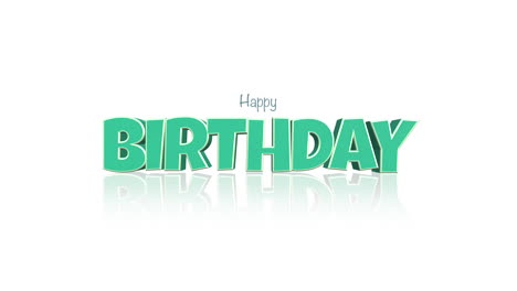 Cartoon-green-Happy-Birthday-text-on-white-fashion-gradient