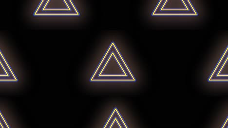 Neon-geometric-triangles-pattern-with-neon-pulsing-light