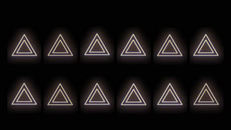 Neon-geometric-triangles-pattern-with-neon-pulsing-light