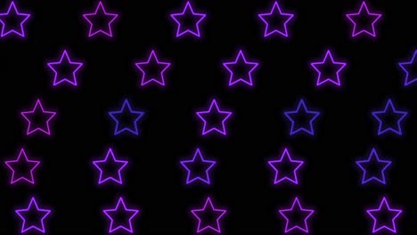 Neon-purple-stars-pattern-in-rows