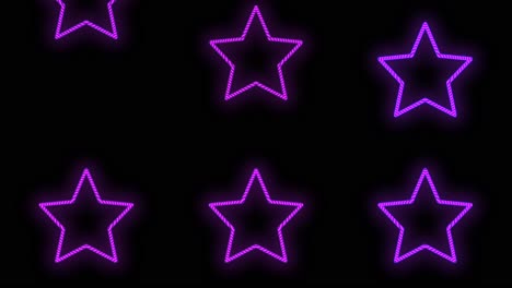 Neon-purple-stars-pattern-in-rows
