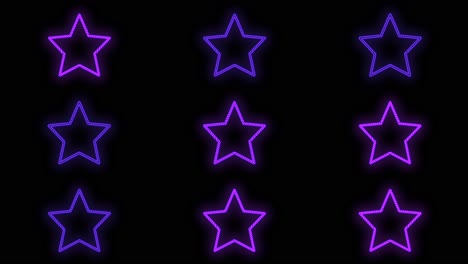 Stars-pattern-with-pulsing-neon-purple-light