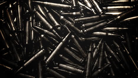 Many-bullet-from-war-on-dark-table
