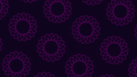 Rainbow-illusion-and-abstract-flowers-pattern-on-black-gradient