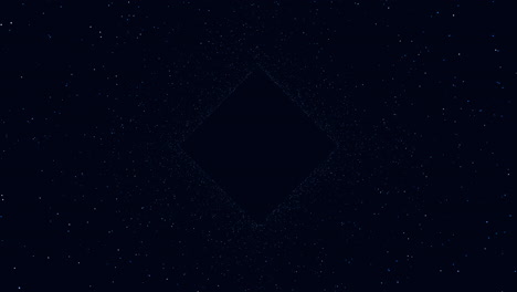 Futuristic-neon-cube-with-led-lines-and-dots-in-black-galaxy