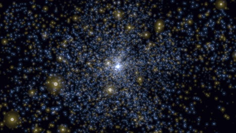 Big-bang-colorful-glitters-in-dark-galaxy
