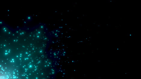 Estrellas-Y-Brillos-Azules-Voladores-Y-Móviles-Aleatorios-En-La-Galaxia