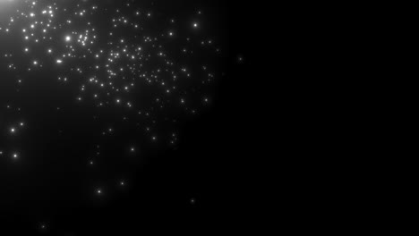 Filmische-Weiße-Sternenfelder-Und-Fliegendes-Glitzern-In-Der-Galaxie