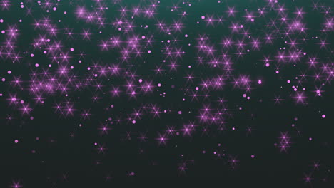 Falling-purple-stars-and-glitters-on-black-gradient