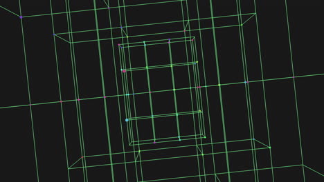 Cubo-Digital-Con-Líneas-Conectadas-De-Neón-En-Degradado-Negro