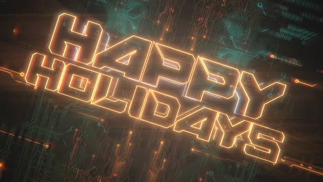 Happy-Holidays-on-motherboard-with-neon-light