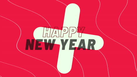 Happy-New-Year-with-waves-and-cross-on-red-modern-gradient