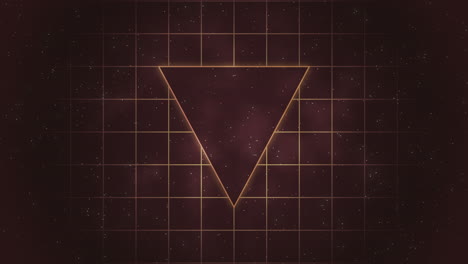 Retro-triangle-and-grid-with-smoke