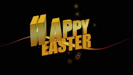 Happy-Easter-text-with-flying-confetti-and-waves-on-black-gradient