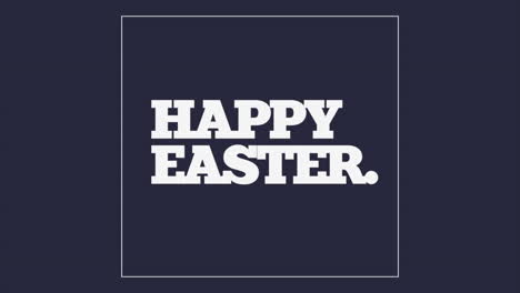 Happy-Easter-text-in-white-frame-on-fashion-black-gradient