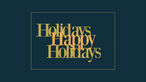 Happy-Holidays-text-in-frame-on-fashion-blue-gradient