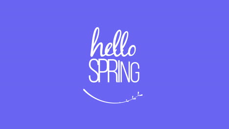 Hallo-Frühling-Mit-Weißen-Blättern-Auf-Blauem-Farbverlauf