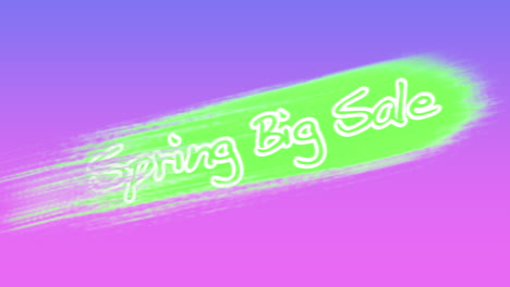Spring-Big-Sale-with-green-brushes-on-pink-gradient